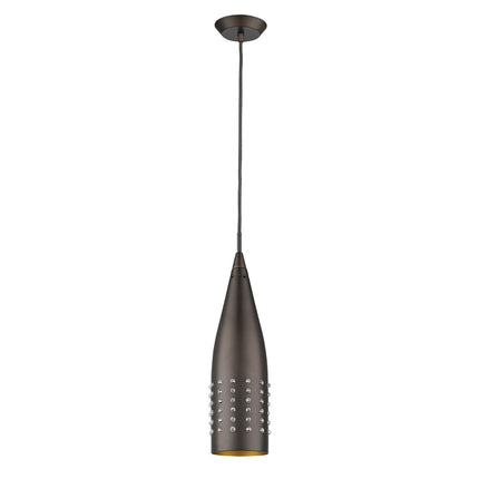 Narrow Bronze Hanging Pendant Light with Glass Studs Home Decor > Lighting > Ceiling Lights > Pendant Lights TriadCommerceInc Default Title