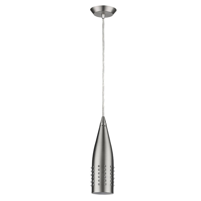 Narrow Silver Hanging Pendant Light with Glass Studs Home Decor > Lighting > Ceiling Lights > Pendant Lights TriadCommerceInc Default Title