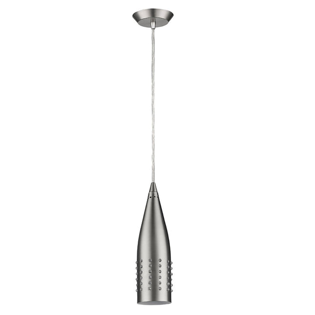 Narrow Silver Hanging Pendant Light with Glass Studs Home Decor > Lighting > Ceiling Lights > Pendant Lights TriadCommerceInc