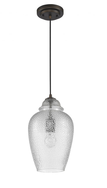Antique Bronze Hanging Light with Textured Glass Shade Home Decor > Lighting > Ceiling Lights > Pendant Lights TriadCommerceInc