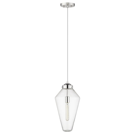 Ballina 1-Light Polished Nickel Glass Mini Pendant Light Home Decor > Lighting > Ceiling Lights > Pendant Lights TriadCommerceInc Default Title