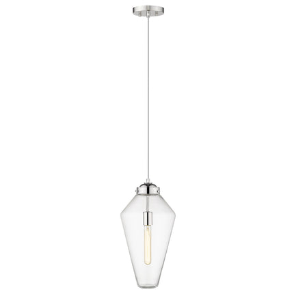 Ballina 1-Light Polished Nickel Glass Mini Pendant Light Home Decor > Lighting > Ceiling Lights > Pendant Lights TriadCommerceInc