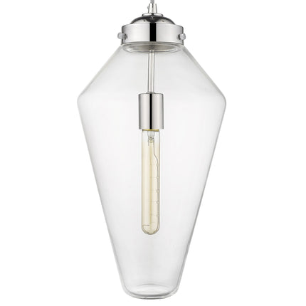 Ballina 1-Light Polished Nickel Glass Mini Pendant Light Home Decor > Lighting > Ceiling Lights > Pendant Lights TriadCommerceInc