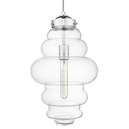 Ballina 1-Light Polished Nickel Mini Pendant Light with Clear Glass Shade Home Decor > Lighting > Ceiling Lights > Pendant Lights TriadCommerceInc