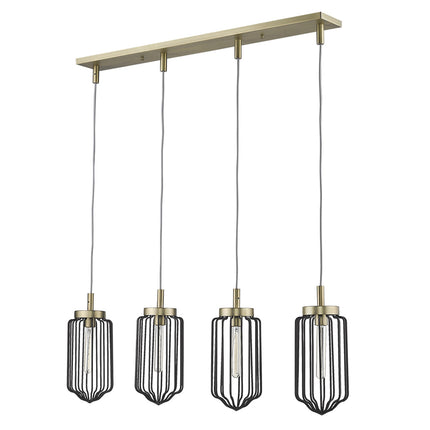 Reece 4-Light Aged Brass Island Pendant Light Fixture Home Decor > Lighting > Ceiling Lights > Pendant Lights TriadCommerceInc Default Title
