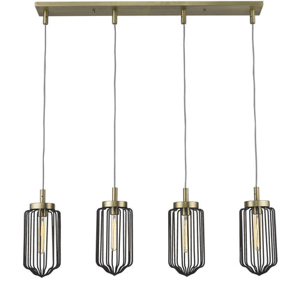 Reece 4-Light Aged Brass Island Pendant Light Fixture Home Decor > Lighting > Ceiling Lights > Pendant Lights TriadCommerceInc