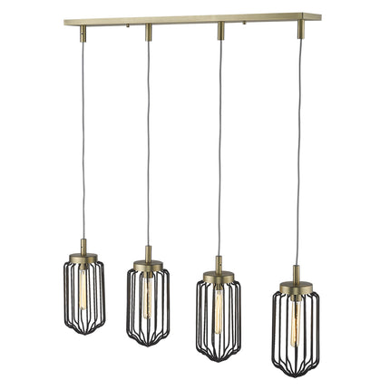 Reece 4-Light Aged Brass Island Pendant Light Fixture Home Decor > Lighting > Ceiling Lights > Pendant Lights TriadCommerceInc