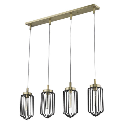 Reece 4-Light Aged Brass Island Pendant Light Fixture Home Decor > Lighting > Ceiling Lights > Pendant Lights TriadCommerceInc