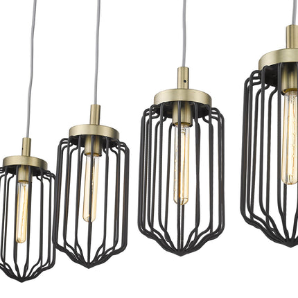Reece 4-Light Aged Brass Island Pendant Light Fixture Home Decor > Lighting > Ceiling Lights > Pendant Lights TriadCommerceInc