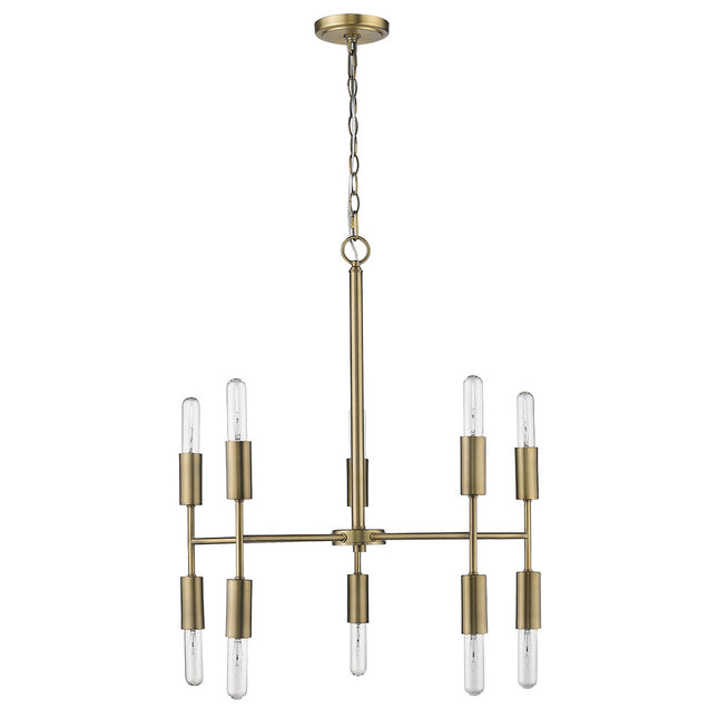 Perret 10-Light Aged Brass Chandelier Home Decor > Lighting > Ceiling Lights > Chandelier TriadCommerceInc