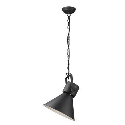 Crew Matte Black 1-Light Adjustable Pendant Light Home Decor > Lighting > Ceiling Lights > Pendant Lights TriadCommerceInc