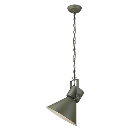 Crew Green Adjustable Cone Steel Pendant Light Home Decor > Lighting > Ceiling Lights > Pendant Lights TriadCommerceInc