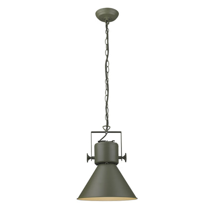 Crew Green Adjustable Cone Steel Pendant Light Home Decor > Lighting > Ceiling Lights > Pendant Lights TriadCommerceInc