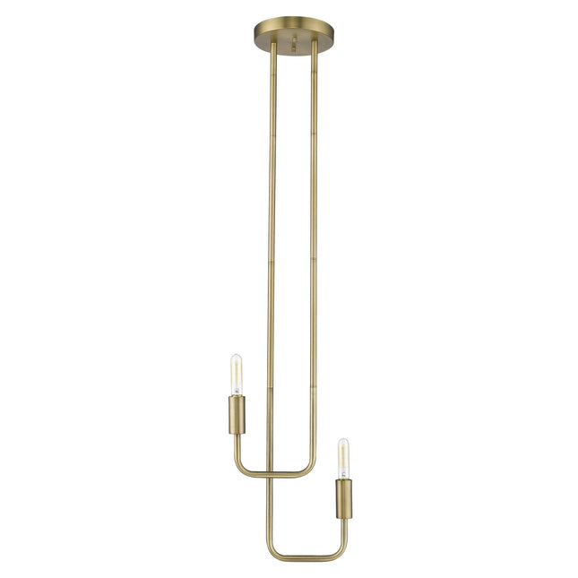 Perret 2-Light Aged Brass Pendant Home Decor > Lighting > Ceiling Lights > Pendant Lights TriadCommerceInc Default Title