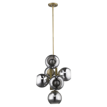 Lunette 6-Light Aged Brass Pendant Home Decor > Lighting > Ceiling Lights > Pendant Lights TriadCommerceInc