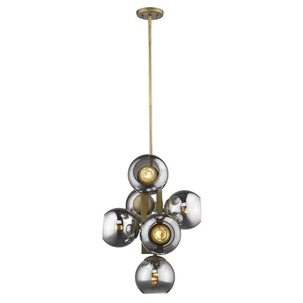 Lunette 6-Light Aged Brass Pendant Home Decor > Lighting > Ceiling Lights > Pendant Lights TriadCommerceInc