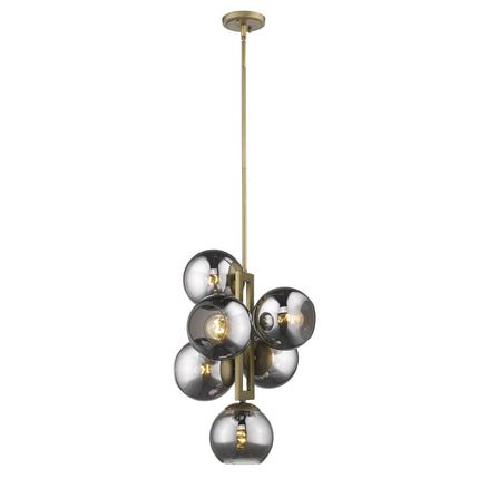 Lunette 6-Light Aged Brass Pendant Home Decor > Lighting > Ceiling Lights > Pendant Lights TriadCommerceInc Default Title