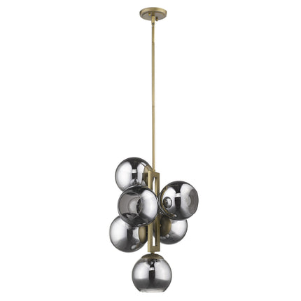 Lunette 6-Light Aged Brass Pendant Home Decor > Lighting > Ceiling Lights > Pendant Lights TriadCommerceInc