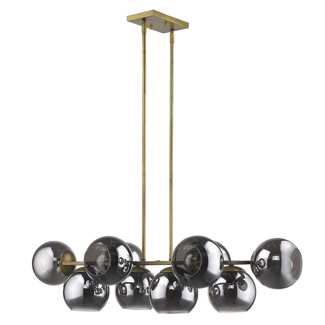 Lunette 10-Light Aged Brass Island Pendant Pendants TriadCommerceInc   