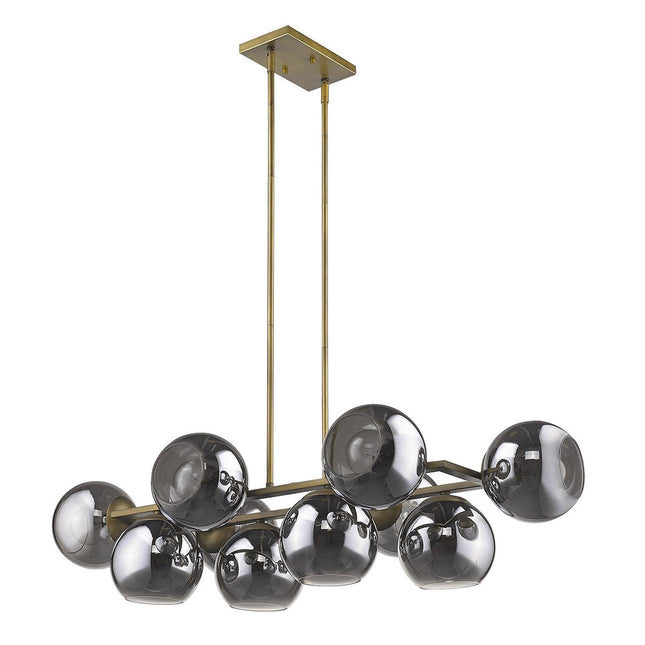 Lunette 10-Light Aged Brass Island Pendant Pendants TriadCommerceInc   