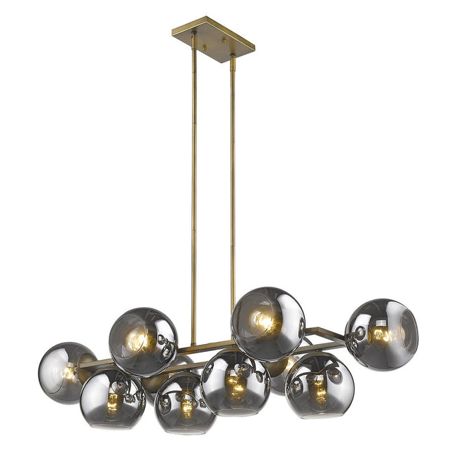 Lunette 10-Light Aged Brass Island Pendant Pendants TriadCommerceInc   