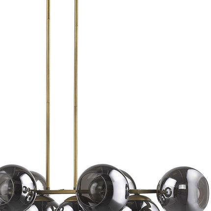 Lunette 10-Light Aged Brass Island Pendant Pendants TriadCommerceInc   