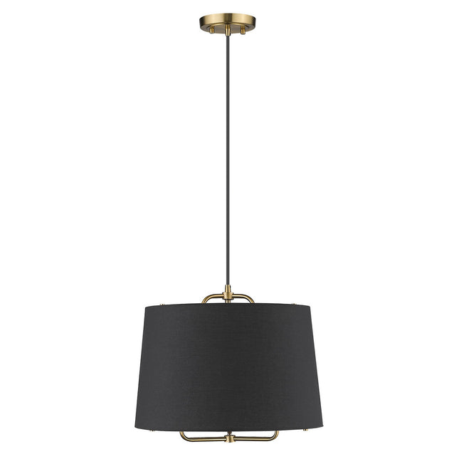 Lamia Gold Mini Pendant Light with Linen Black Shade Home Decor > Lighting > Ceiling Lights > Pendant Lights TriadCommerceInc Default Title