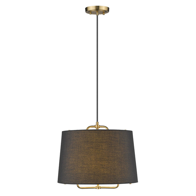Lamia Gold Mini Pendant Light with Linen Black Shade Home Decor > Lighting > Ceiling Lights > Pendant Lights TriadCommerceInc