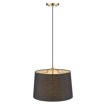 Lamia Gold Mini Pendant Light with Linen Black Shade Home Decor > Lighting > Ceiling Lights > Pendant Lights TriadCommerceInc