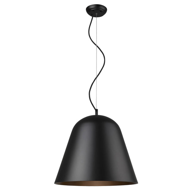 Knell 1-Light Matte Black Pendant Home Decor > Lighting > Ceiling Lights > Pendant Lights TriadCommerceInc Default Title