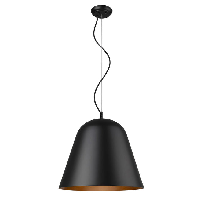 Knell 1-Light Matte Black Pendant Home Decor > Lighting > Ceiling Lights > Pendant Lights TriadCommerceInc