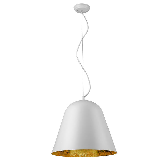 Knell 1-Light White Pendant Home Decor > Lighting > Ceiling Lights > Pendant Lights TriadCommerceInc