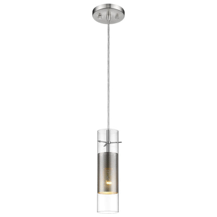 Glass Silver Mesh Shade Pendant Light Modern Ceiling Fixture Home Decor > Lighting > Ceiling Lights > Pendant Lights TriadCommerceInc