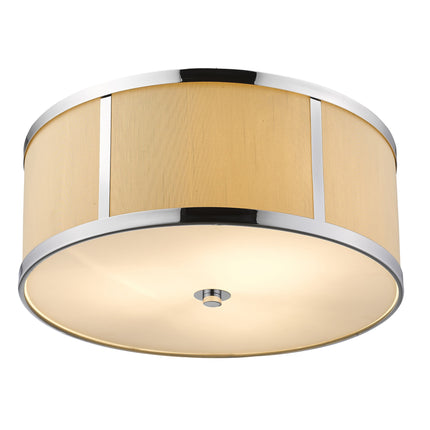 Butler 3-Light Polished Chrome Pendant With Coarse Cream Linen Shade And Opal Acrylic Diffuser Home Decor > Lighting > Ceiling Lights > Pendant Lights TriadCommerceInc