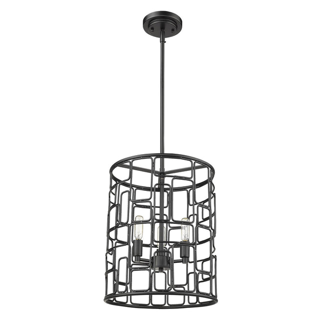 Amoret 3-Light Matte Black Convertible Pendant Home Decor > Lighting > Ceiling Lights > Pendant Lights TriadCommerceInc Default Title