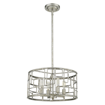Amoret 4-Light Antique Silver Convertible Pendant Light Fixture Home Decor > Lighting > Ceiling Lights > Pendant Lights TriadCommerceInc Default Title
