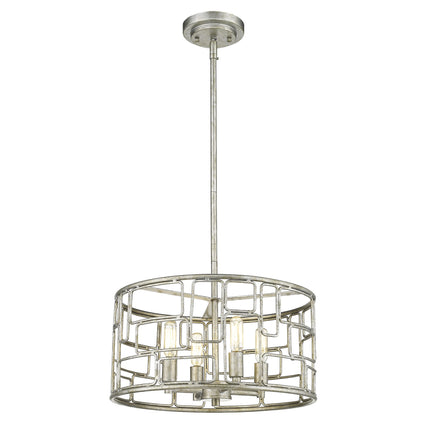 Amoret 4-Light Antique Silver Convertible Pendant Light Fixture Home Decor > Lighting > Ceiling Lights > Pendant Lights TriadCommerceInc