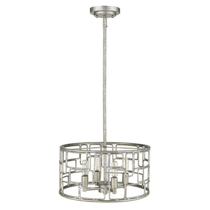 Amoret 4-Light Antique Silver Convertible Pendant Light Fixture Home Decor > Lighting > Ceiling Lights > Pendant Lights TriadCommerceInc