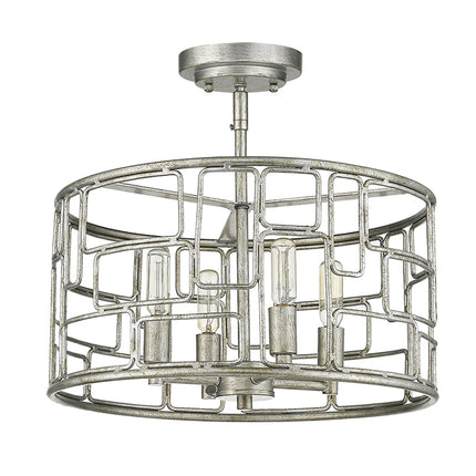 Amoret 4-Light Antique Silver Convertible Pendant Light Fixture Home Decor > Lighting > Ceiling Lights > Pendant Lights TriadCommerceInc