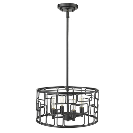 Amoret 4-Light Matte Black Convertible Pendant Light Home Decor > Lighting > Ceiling Lights > Pendant Lights TriadCommerceInc