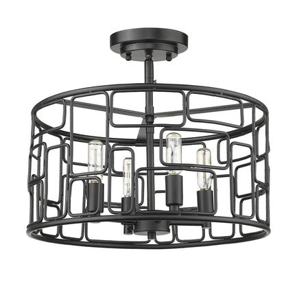 Amoret 4-Light Matte Black Convertible Pendant Light Home Decor > Lighting > Ceiling Lights > Pendant Lights TriadCommerceInc
