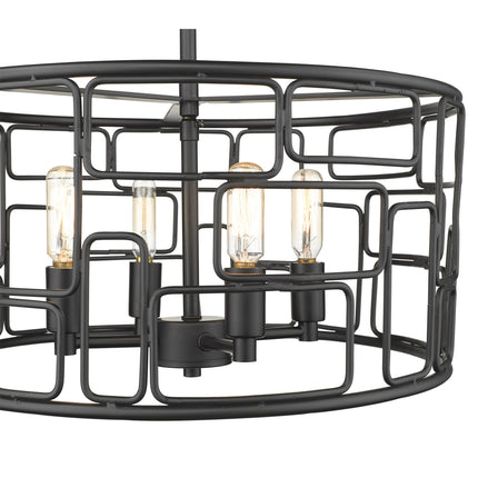 Amoret 4-Light Matte Black Convertible Pendant Light Home Decor > Lighting > Ceiling Lights > Pendant Lights TriadCommerceInc