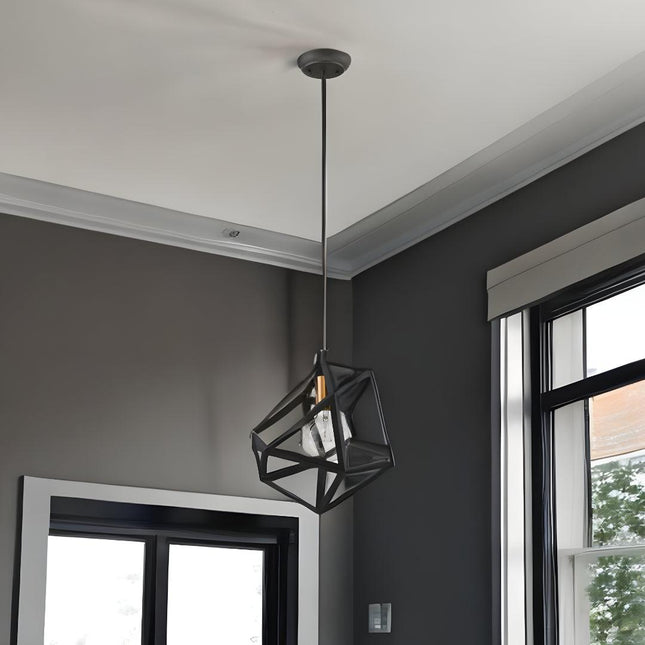 Hedron 1-Light Matte Black Pendant Home Decor > Lighting > Ceiling Lights > Pendant Lights TriadCommerceInc Default Title