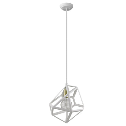 Hedron White Geometric Pendant Light Modern Iron Shade Home Decor > Lighting > Ceiling Lights > Pendant Lights TriadCommerceInc Default Title