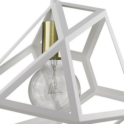 Hedron White Geometric Pendant Light Modern Iron Shade Home Decor > Lighting > Ceiling Lights > Pendant Lights TriadCommerceInc
