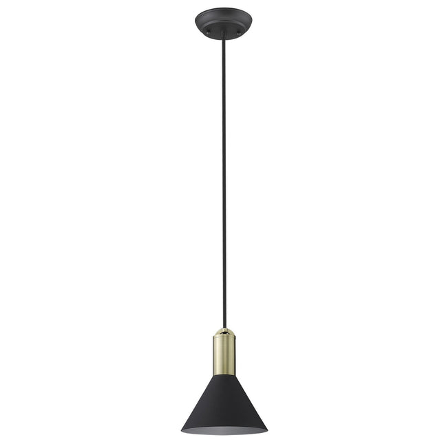 Matte Black and Gold Conical Pendant Hanging Light Home Decor > Lighting > Ceiling Lights > Pendant Lights TriadCommerceInc Default Title