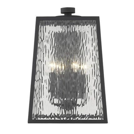 Hirche Matte Black 4-Light Modern Wall Sconce with Glass Panels Home Decor > Lighting > Wall Lighting > Wall Sconces TriadCommerceInc