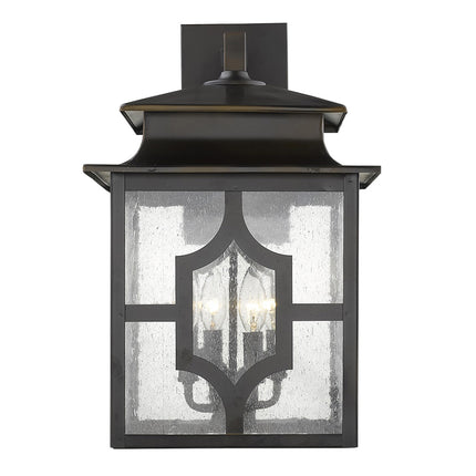 Calvert 4-Light Oil Rubbed Bronze Wall Sconce with Seedy Glass Home Decor > Lighting > Wall Lighting > Wall Sconces TriadCommerceInc