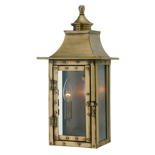 St Charles 2-Light Aged Brass Colonial Wall Sconce Home Decor > Lighting > Wall Lighting > Wall Sconces TriadCommerceInc Default Title