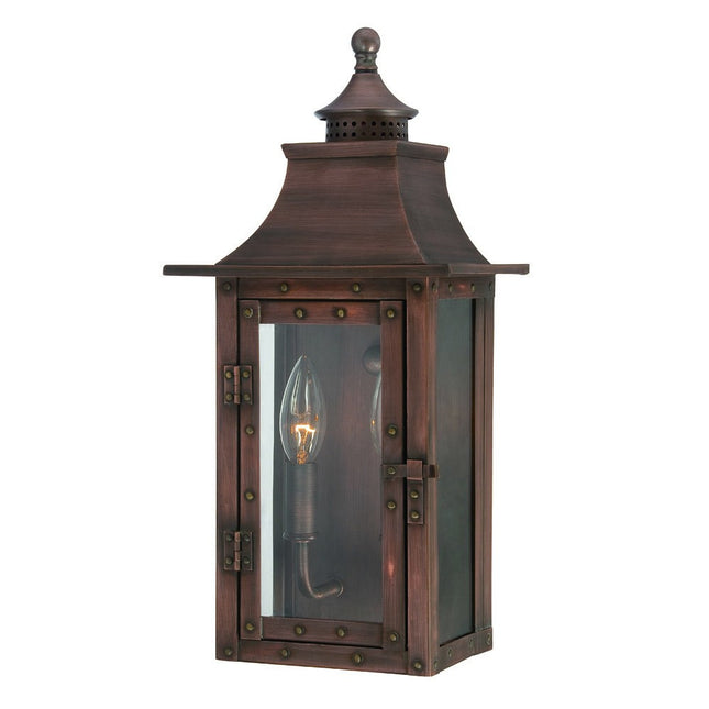 St Charles 2-Light Copper Patina Colonial Wall Light Home Decor > Lighting > Wall Lighting > Wall Sconces TriadCommerceInc Default Title